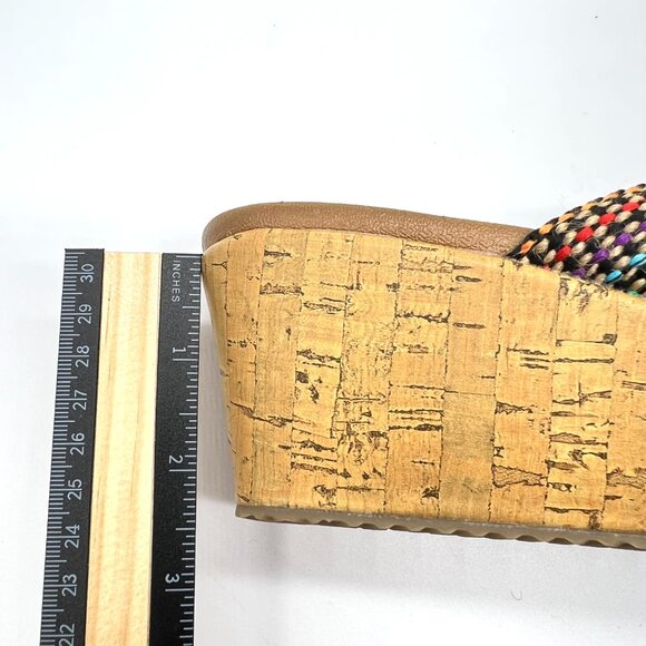 Skechers Cali Womens Beverlee Delighted Wedge Vegan Sandals Rainbow Multicolor - Picture 13 of 15